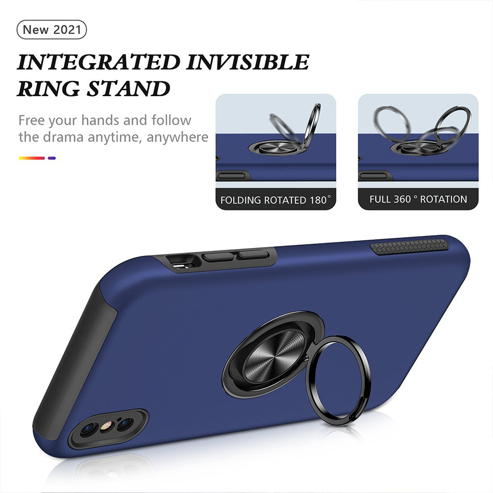 Magnetic Ring Holder Shockproof Cover Case for iPhone X/XS