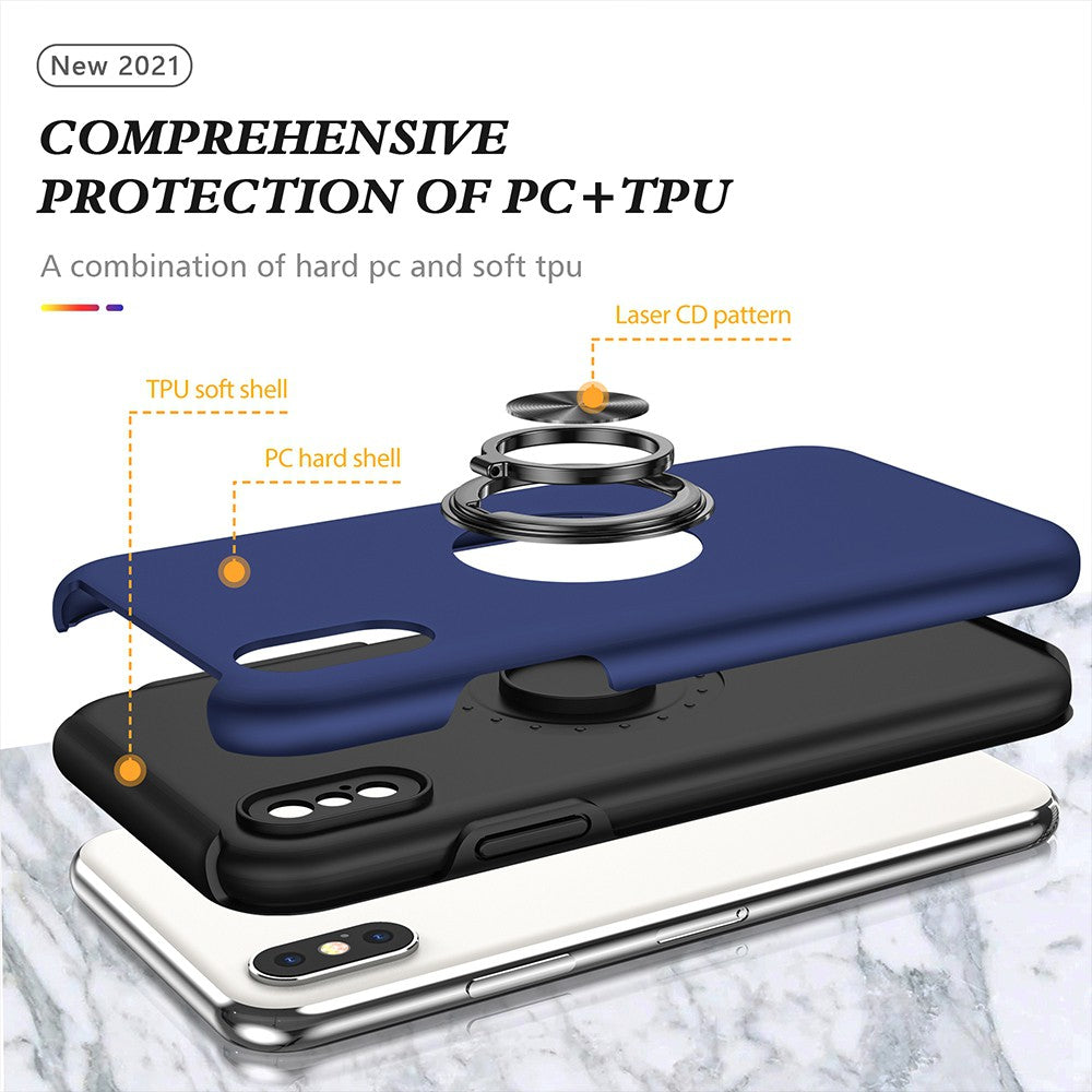 Magnetic Ring Holder Shockproof Cover Case for iPhone X/XS