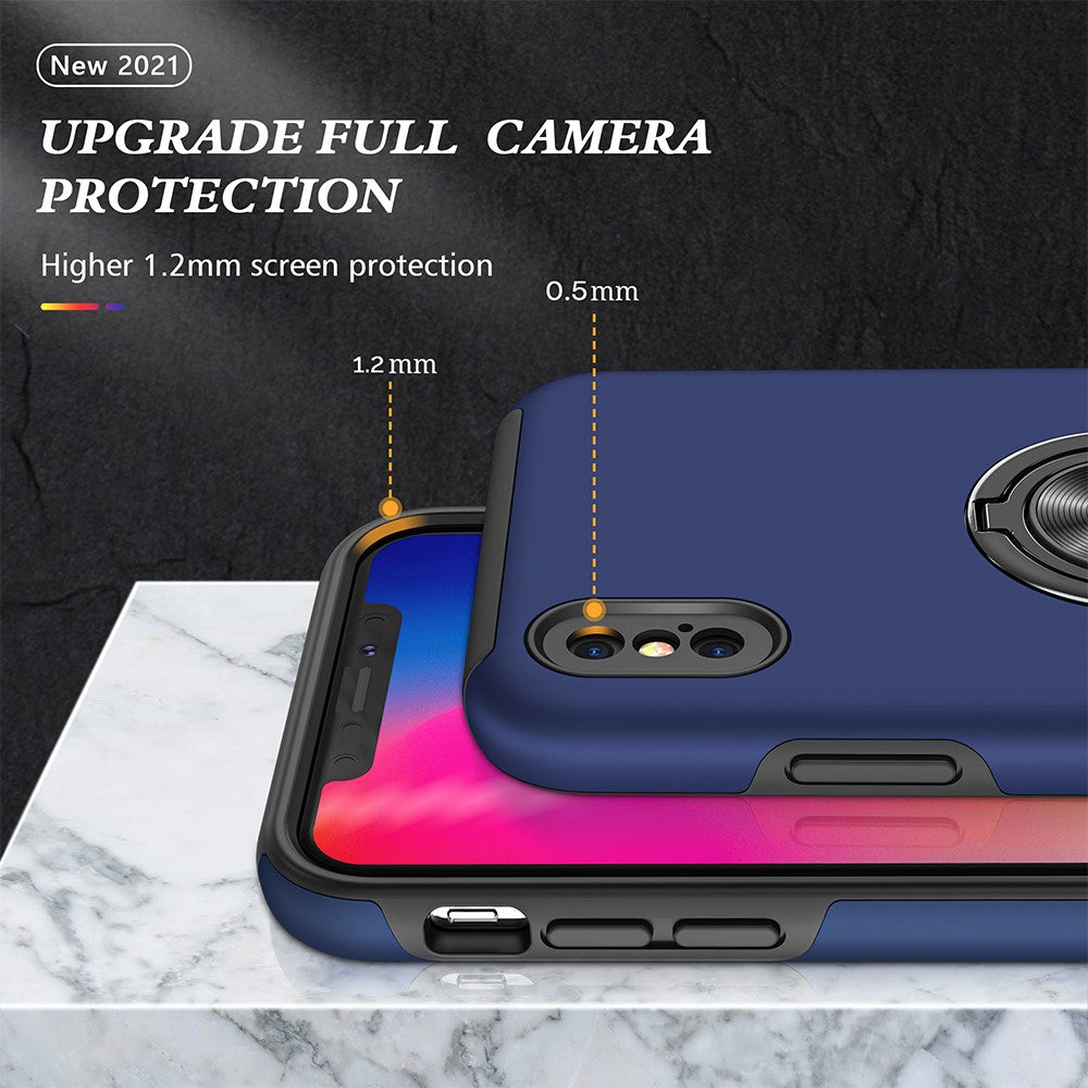 Magnetic Ring Holder Shockproof Cover Case for iPhone X/XS