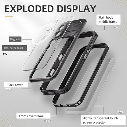 Redpepper Dot+ IP68 Waterproof Case with Magnetic Ring for iPhone 16 Magsafe