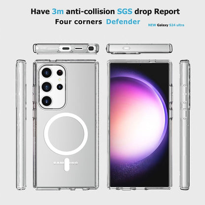 Shockproof Clear Magsafe Case for Samsung Galaxy S25 Edge-Transparent