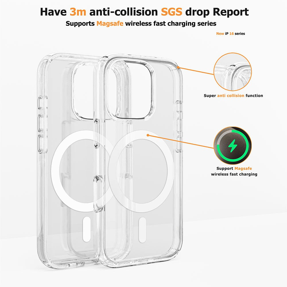 Shockproof Clear Magsafe Case for iPhone 17