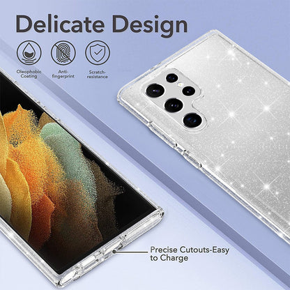 Ultimake Glitter Shockproof Case Cover for Samsung Galaxy S22 Ultra