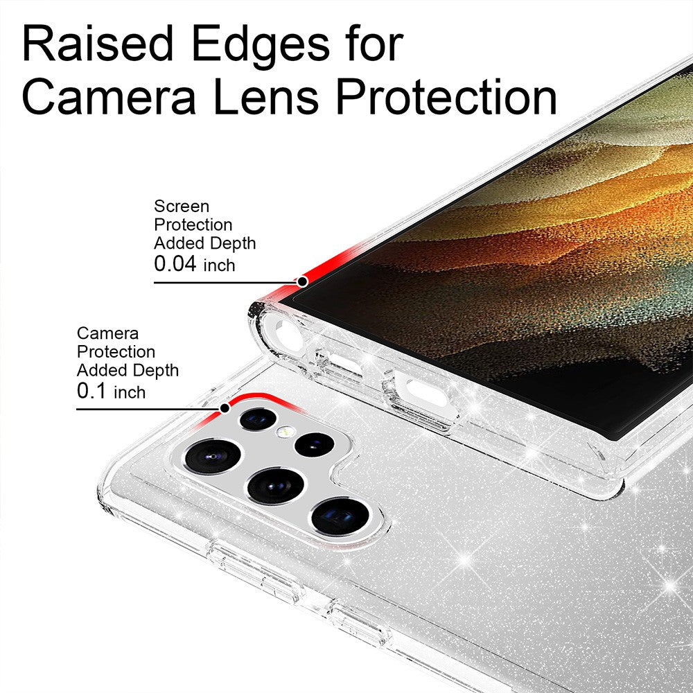 Ultimake Glitter Shockproof Case Cover for Samsung Galaxy S22 Ultra