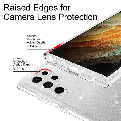 Ultimake Glitter Shockproof Case Cover for Samsung Galaxy S22 Ultra