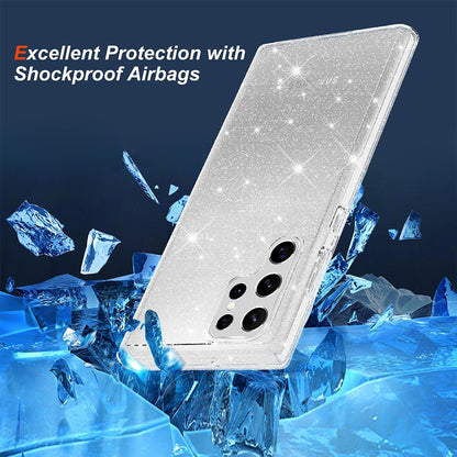 Ultimake Glitter Shockproof Case Cover for Samsung Galaxy S22 Ultra